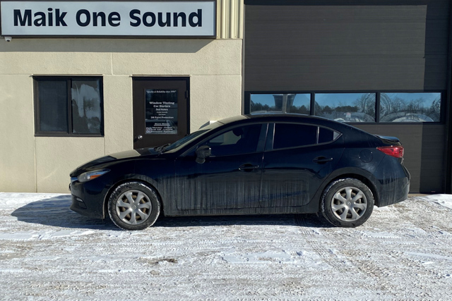 2017 Mazda3 with computer-cut premium automotive window tint in North Bay